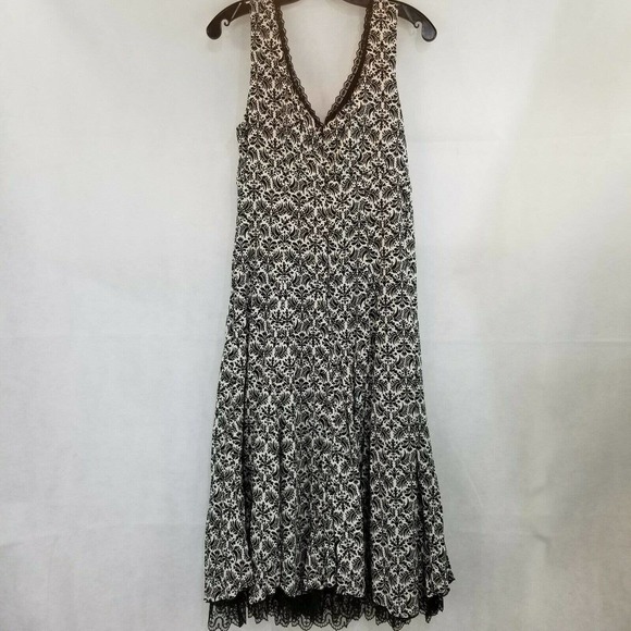 Linea Domani Dress 8 Black White Tank Style Lace - Picture 6 of 12